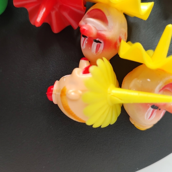 Vintage 1991 Wilton Circus Clown Cupcake Cake Toppers Set Of 10 W/Balloon Pick - Picture 12 of 12